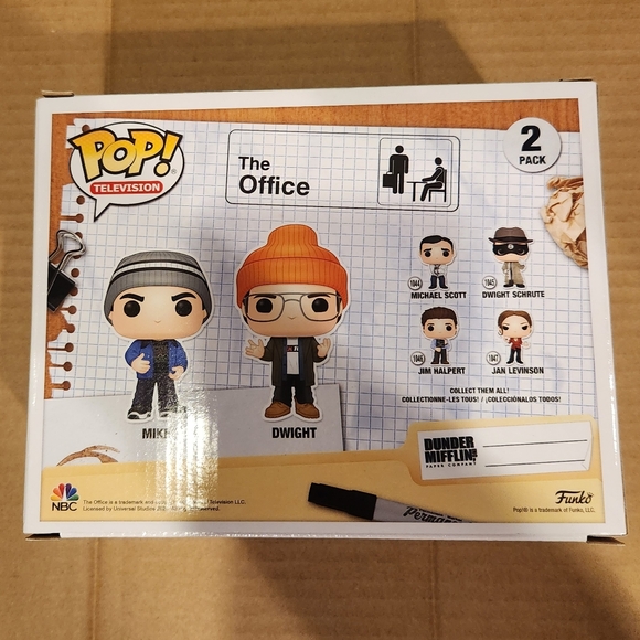Funko Pop! The Office Scranton Boys - 2 Pack - Michael and Dwight FYE Exclusive - Picture 2 of 6